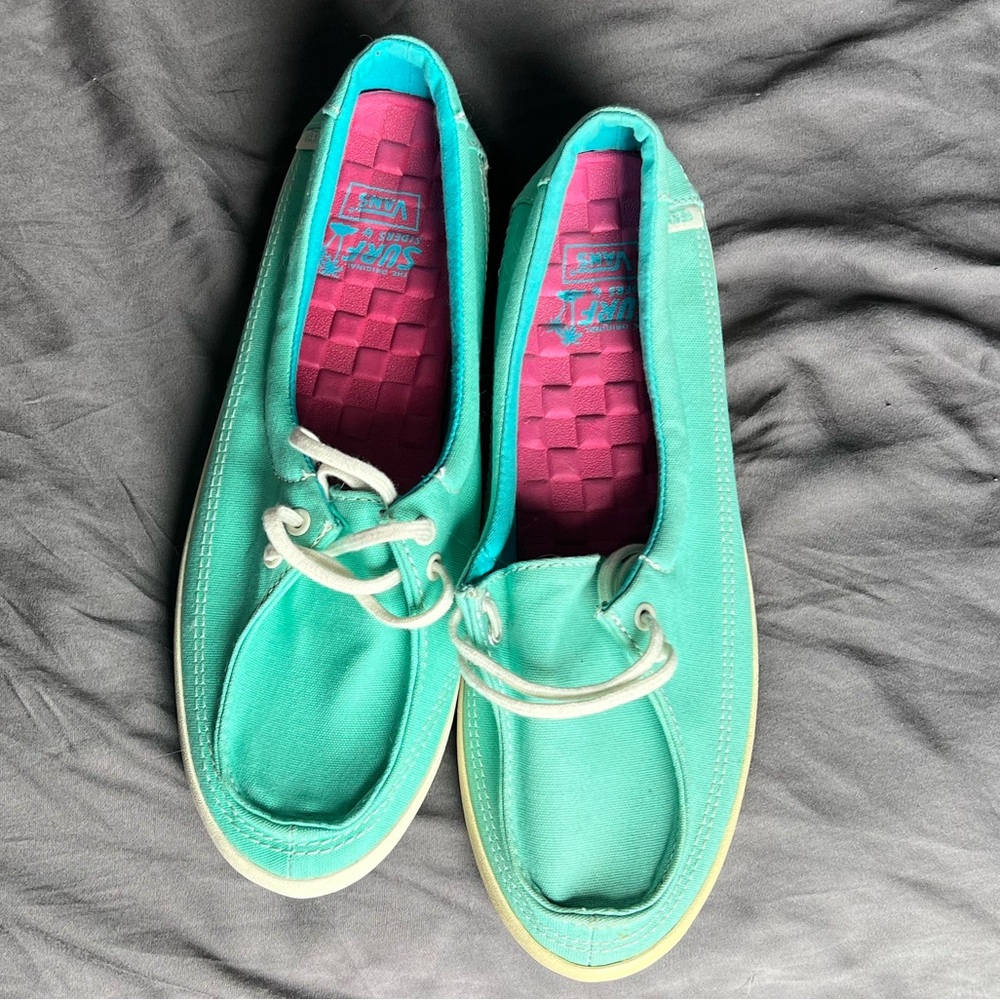 NWOT Teal Vans Women’s Boat Shoes